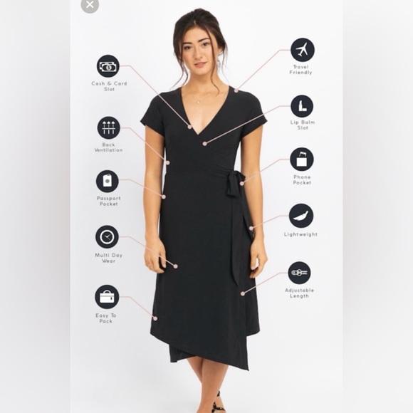 Kosan Travel Wrap Dress Navy XL - Picture 1 of 7